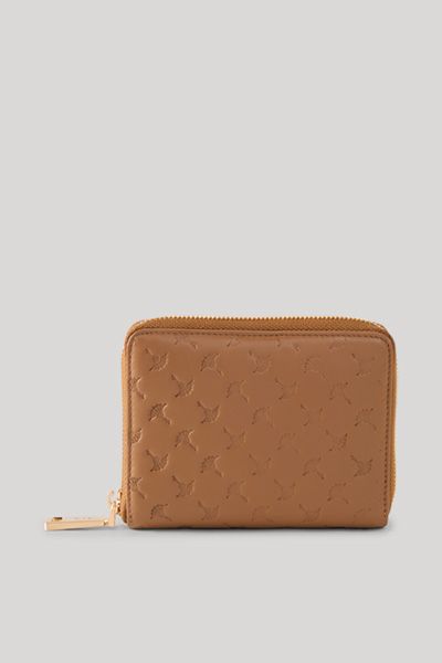 Leder-Geldbörse mit Cornflower-Prägung