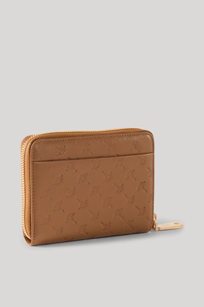 Leder-Geldbörse mit Cornflower-Prägung