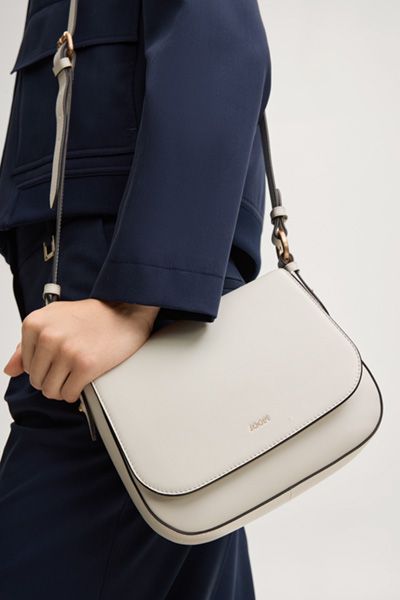 Elegante Leder-Umhängetasche mit Überschlag