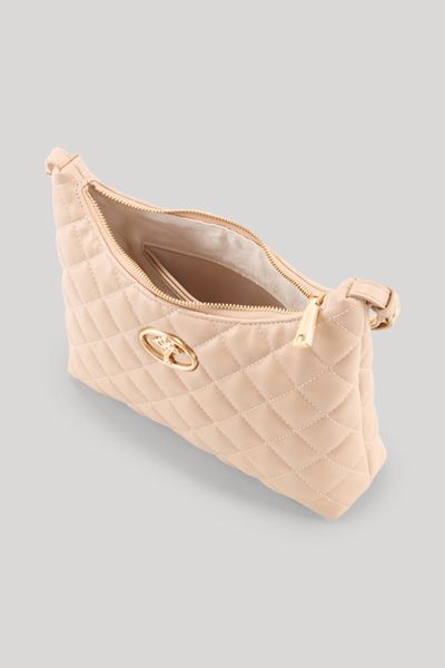 Gesteppte Hobo-Tasche aus Kunstleder