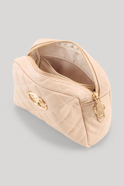Gesteppte Schultertasche aus Kunstleder