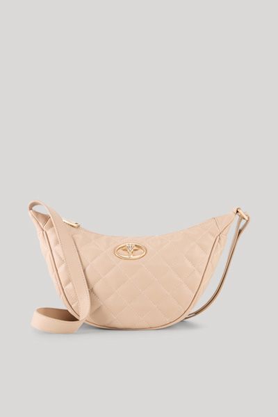 Gesteppte Crescent-Schultertasche