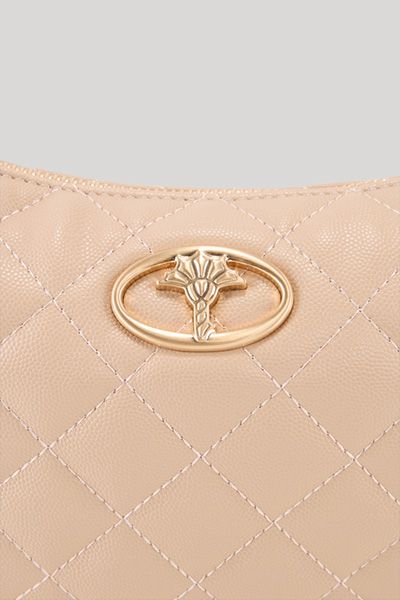Gesteppte Crescent-Schultertasche