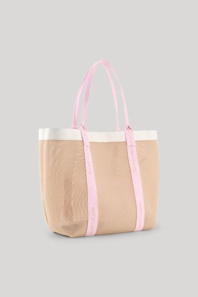 Leichter Mesh-Shopper mit Logo-Riemen