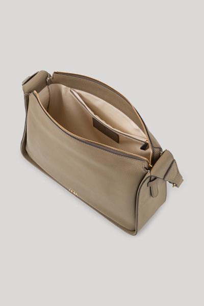 Elegante Schultertasche aus genarbtem Leder