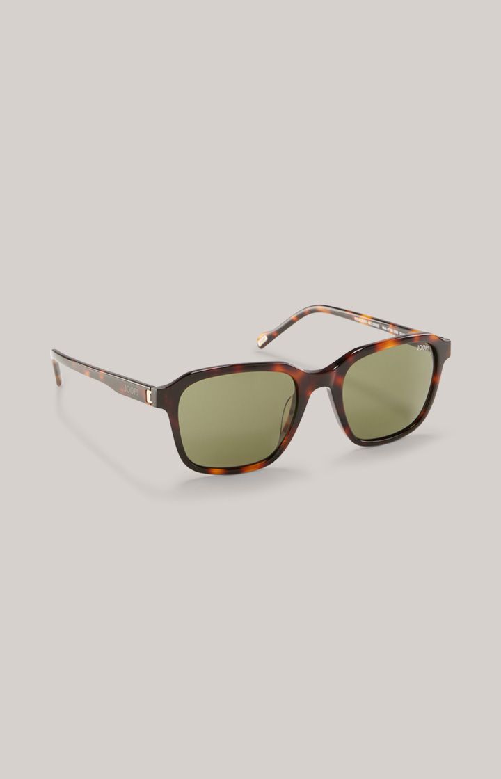 Moderne rechteckige Sonnenbrille in Schildpatt-Optik