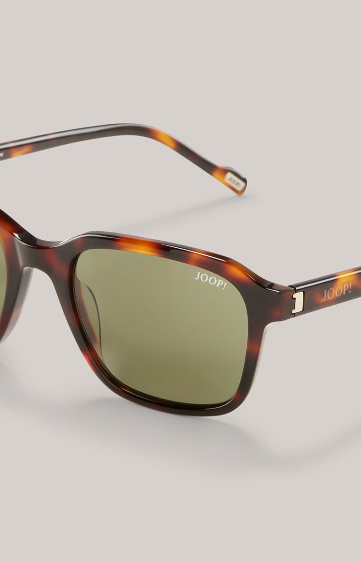 Moderne rechteckige Sonnenbrille in Schildpatt-Optik