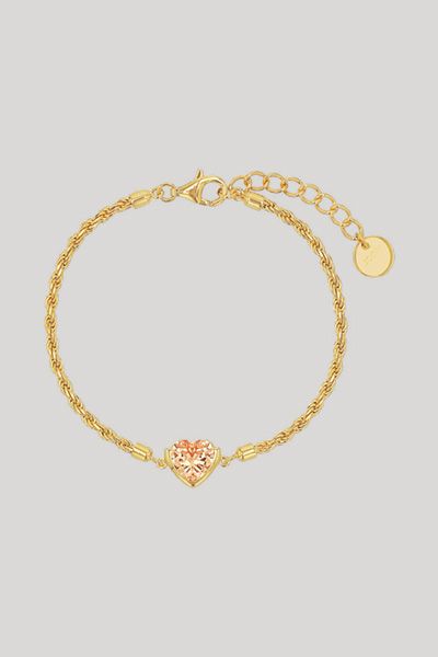Armband mit Herzanhänger aus Zirkonia