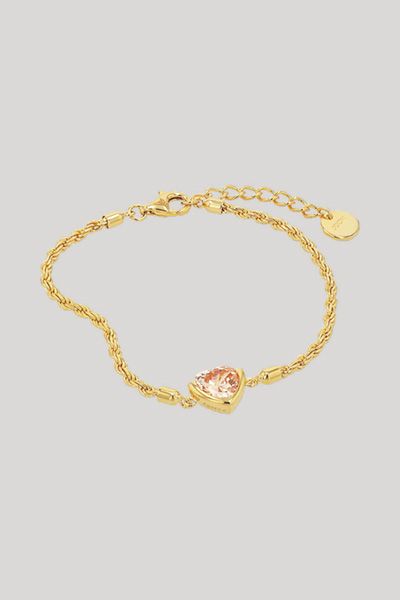 Armband mit Herzanhänger aus Zirkonia