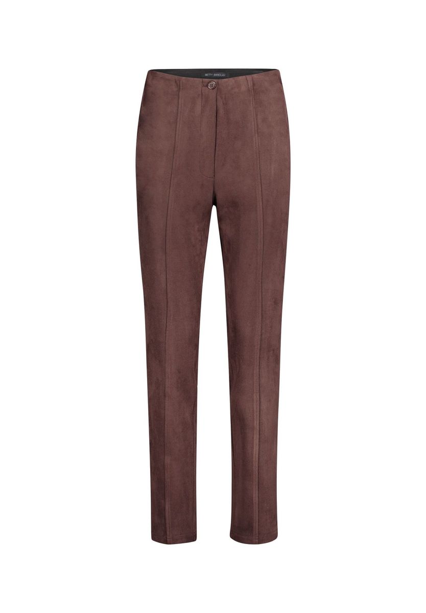 Hochtaillierte Hose in Wildleder-Optik