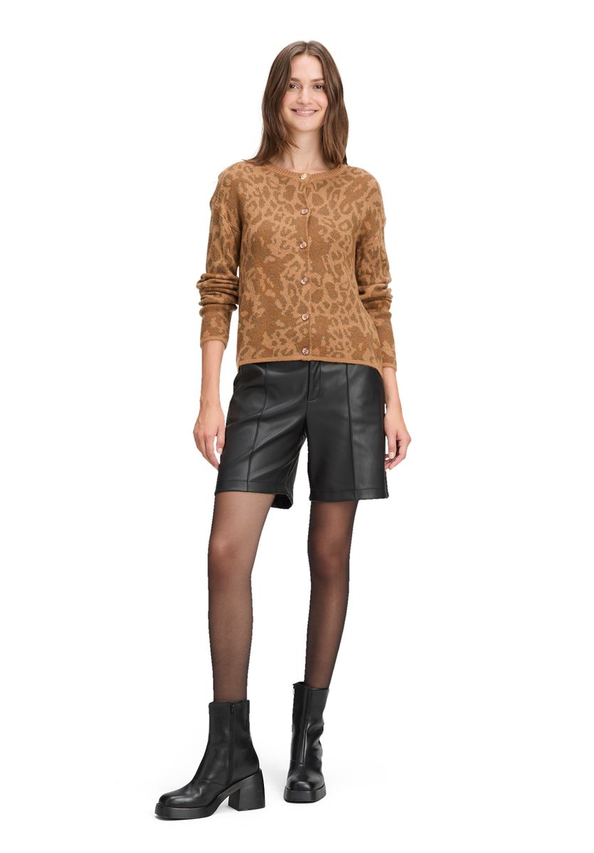 Strick-Cardigan mit Leopardenmuster