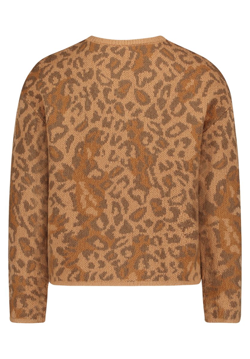 Strick-Cardigan mit Leopardenmuster