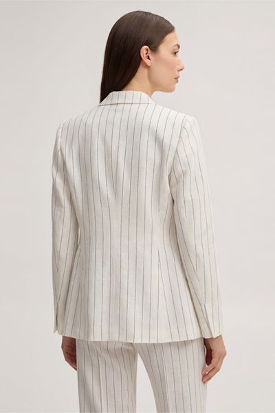 Nadelstreifen-Blazer mit steigendem Revers