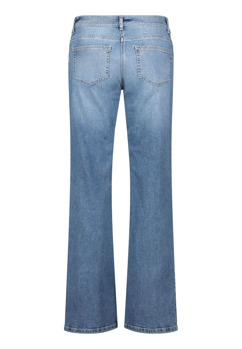Slim-Fit-Jeans mit Strass-Besatz