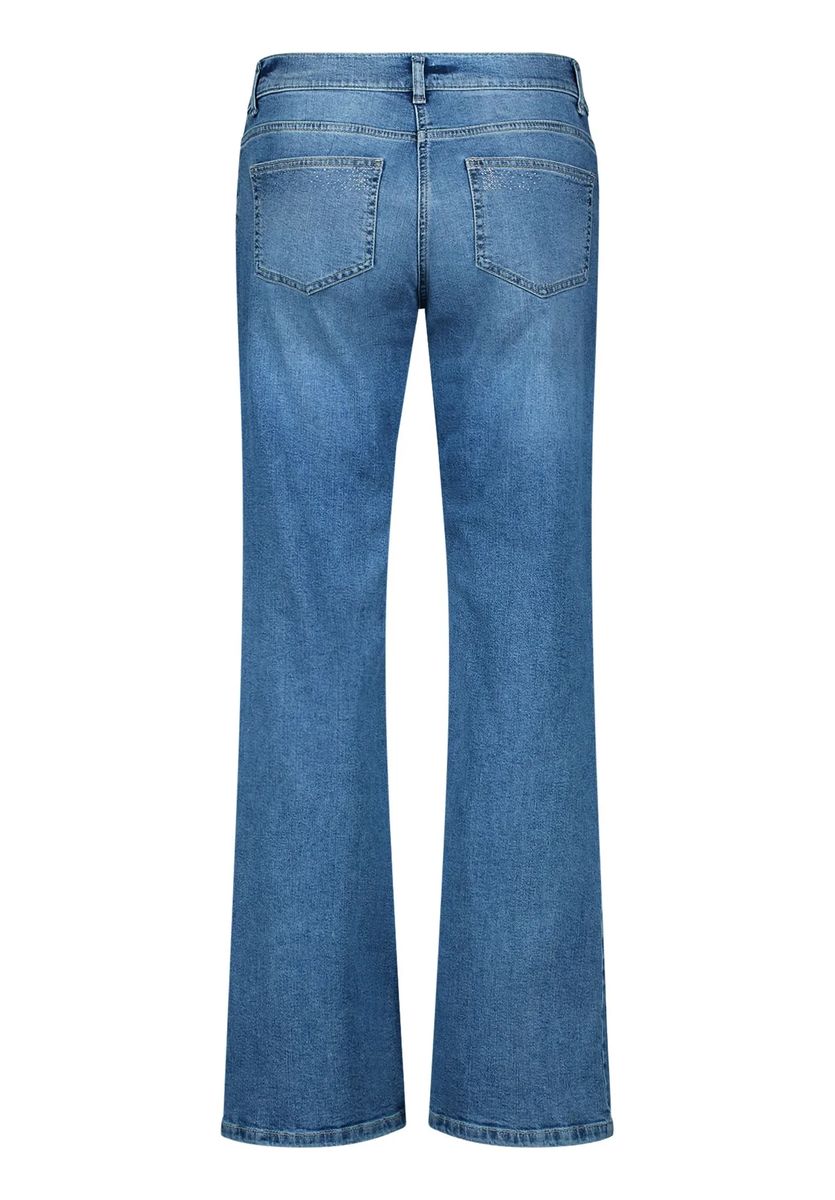 Slim-Fit-Jeans mit Strass-Besatz