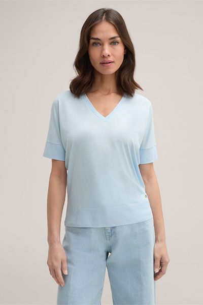 Lockeres T-Shirt mit V-Ausschnitt