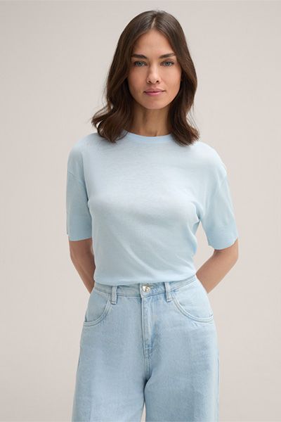Fließendes Lyocell-Baumwolle-Strickshirt