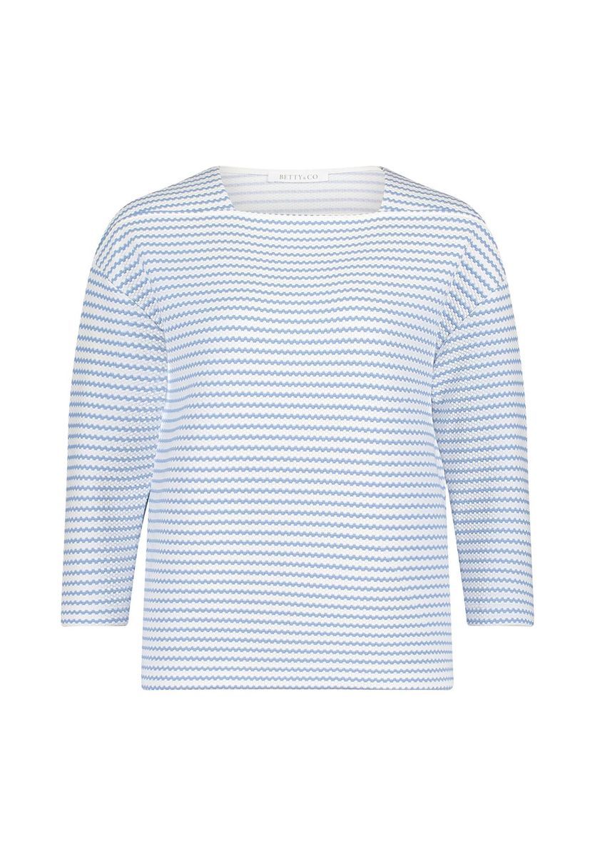 Gestreiftes Sweatshirt mit U-Boot-Ausschnitt