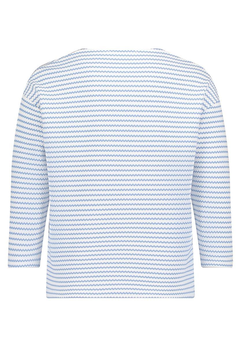 Gestreiftes Sweatshirt mit U-Boot-Ausschnitt