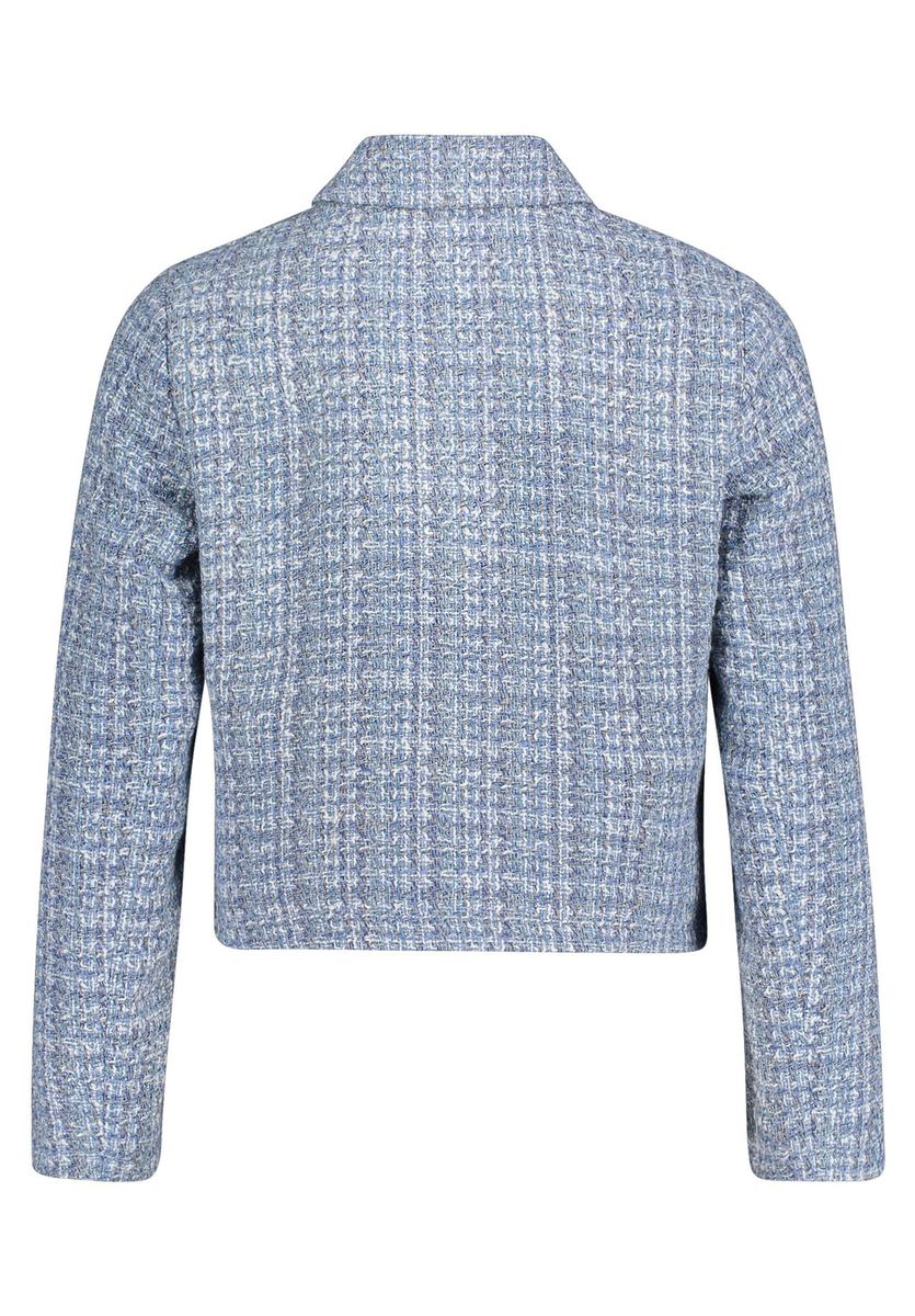 Strukturierter Tweed-Blazer mit Reißverschluss