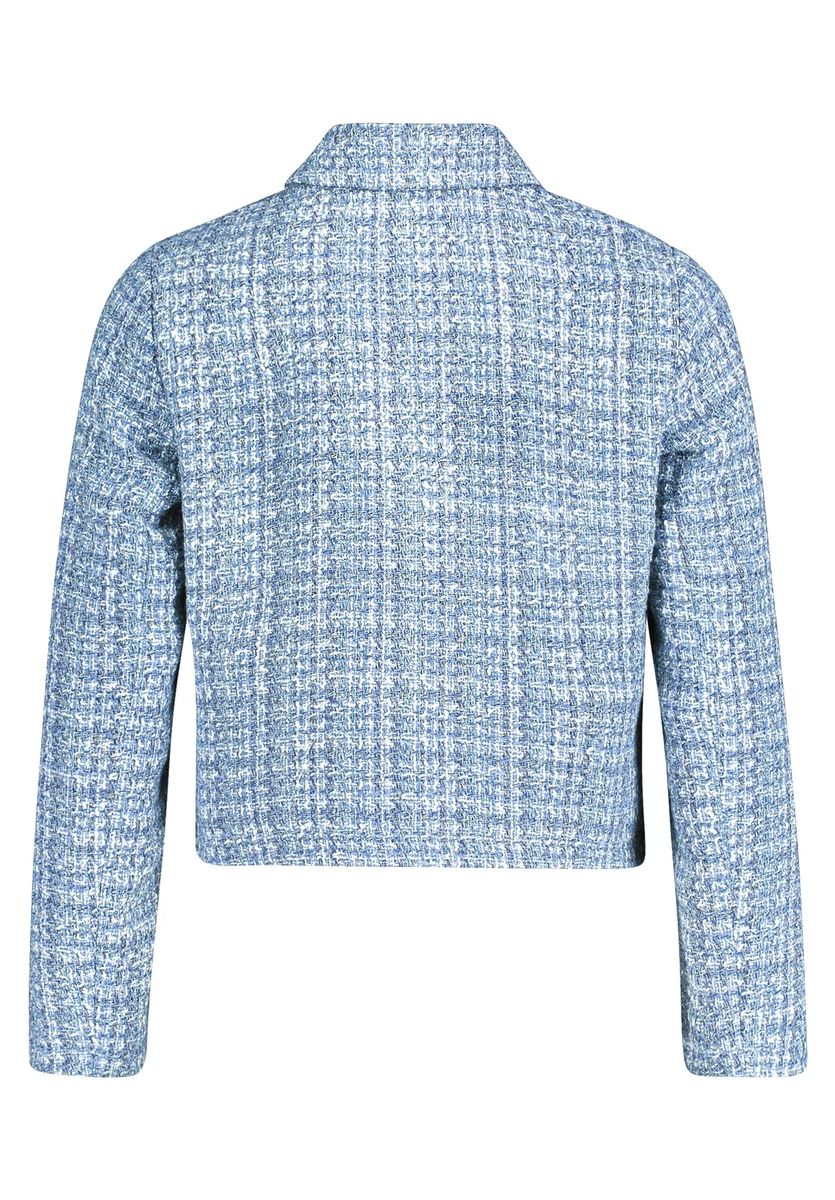 Strukturierter Tweed-Blazer mit Reißverschluss