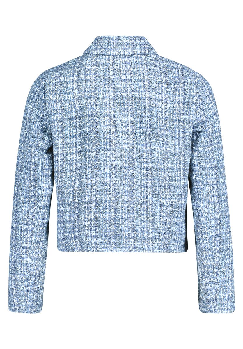 Strukturierter Tweed-Blazer mit Reißverschluss