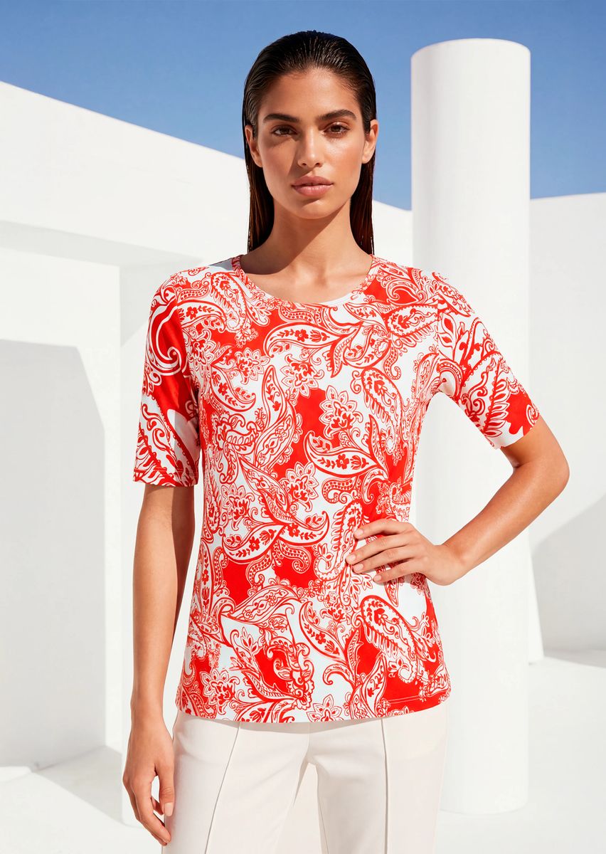 T-Shirt mit Paisley-Muster