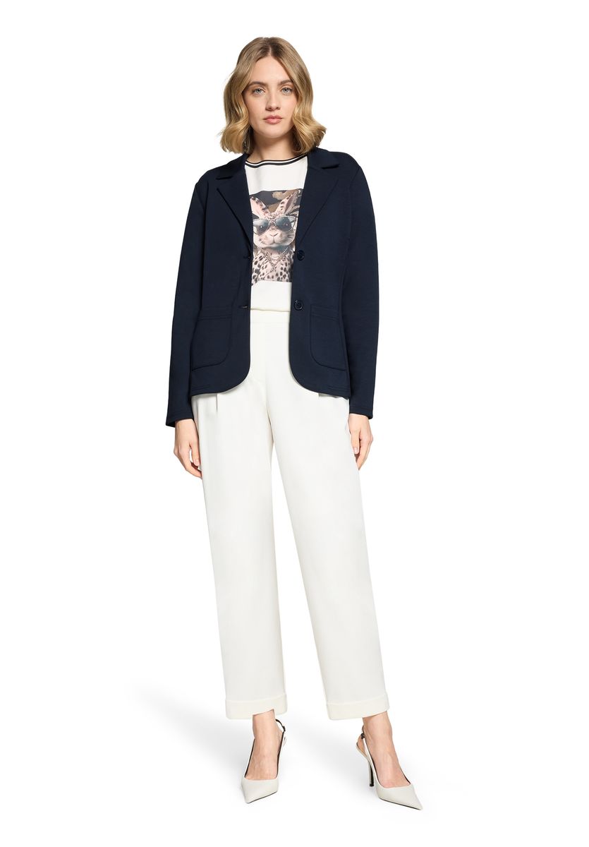 Taillierter Jersey-Blazer mit Taschen