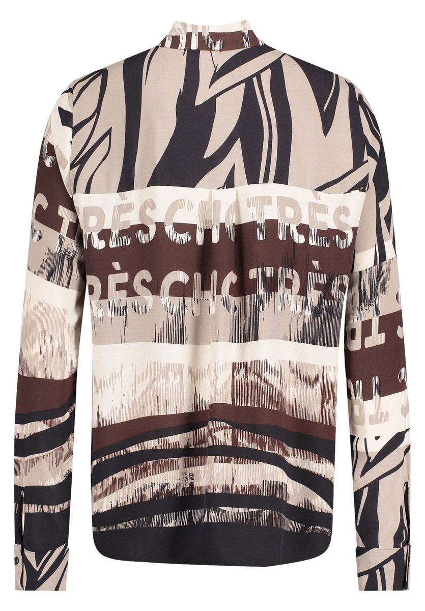 Hemdbluse mit abstraktem Grafik-Print
