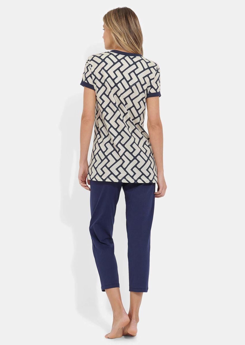 Pyjama-Set mit geometrischem Print