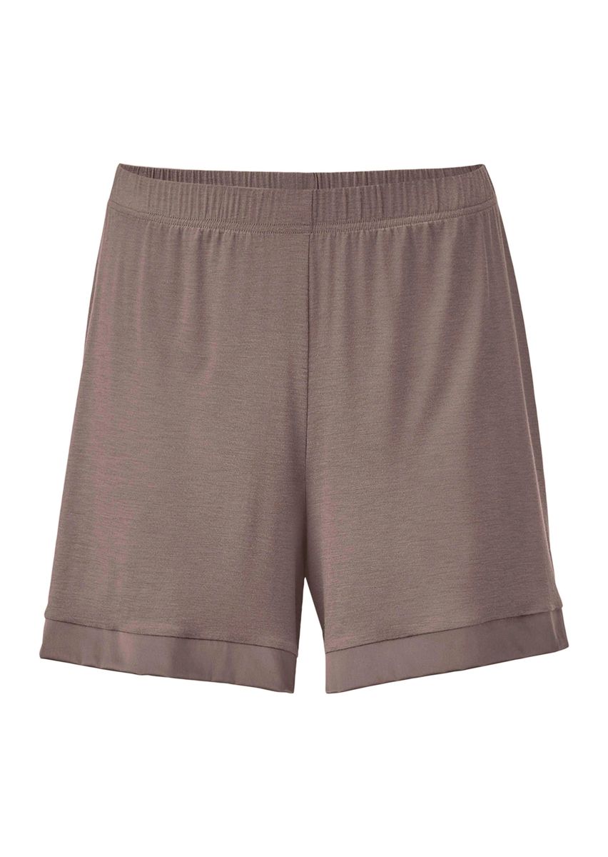 Jersey-Shorts mit Satinblende
