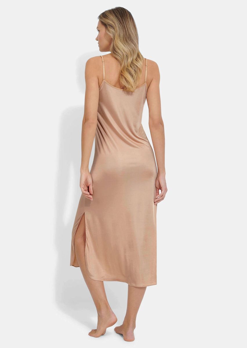 Seidiges Slip-Kleid mit Spaghettiträgern