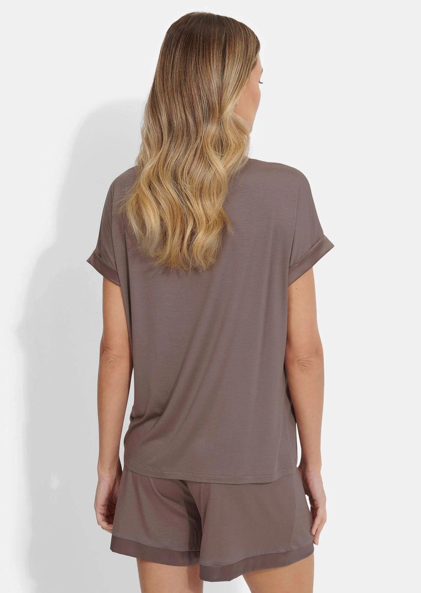 Modal-Schlafshirt mit Satin-Details