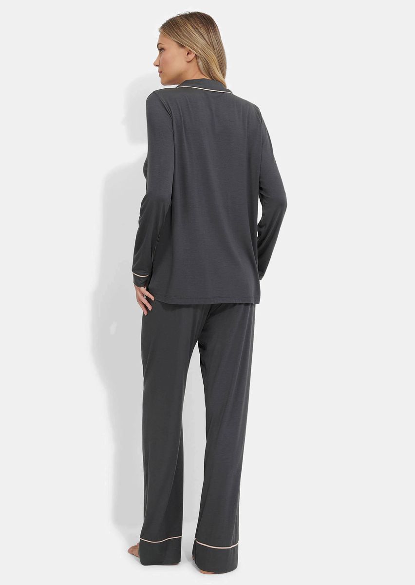 Klassisches Modal-Pyjama-Set mit Seidenglanz