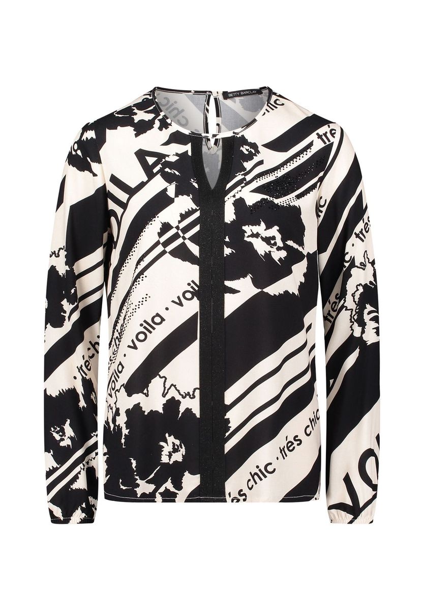 Bluse mit markantem Grafik-Druck