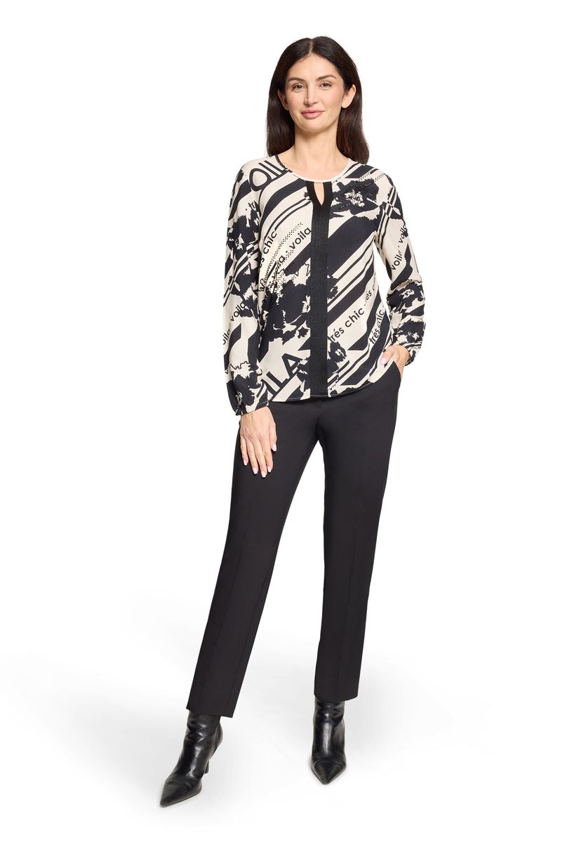 Bluse mit markantem Grafik-Druck