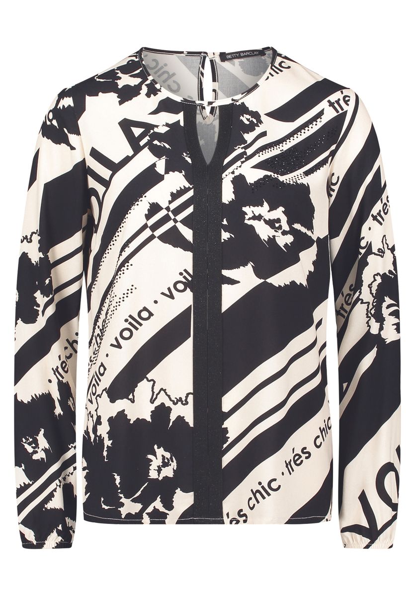 Bluse mit markantem Grafik-Druck