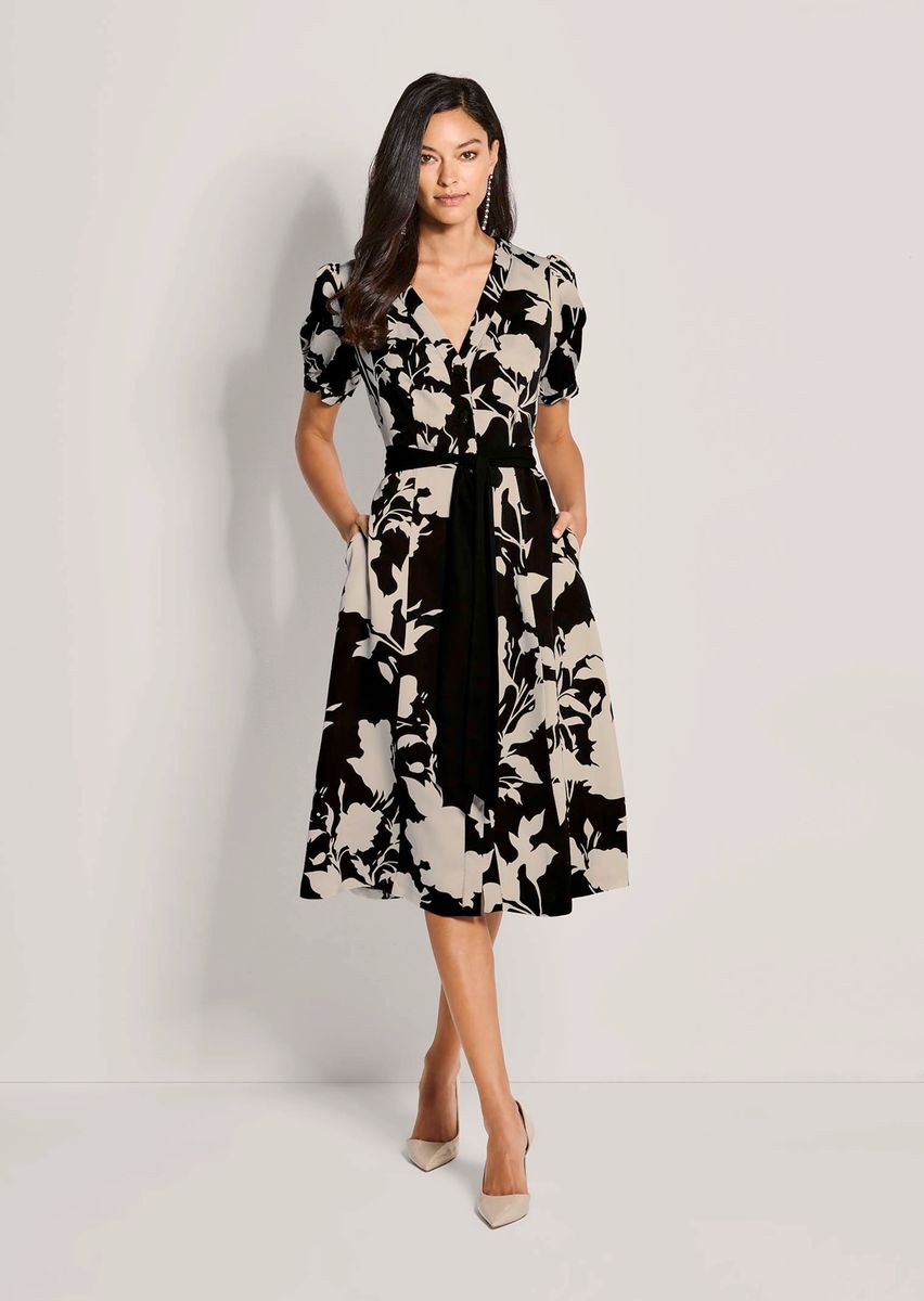 Elegantes Midikleid mit Blumenmuster