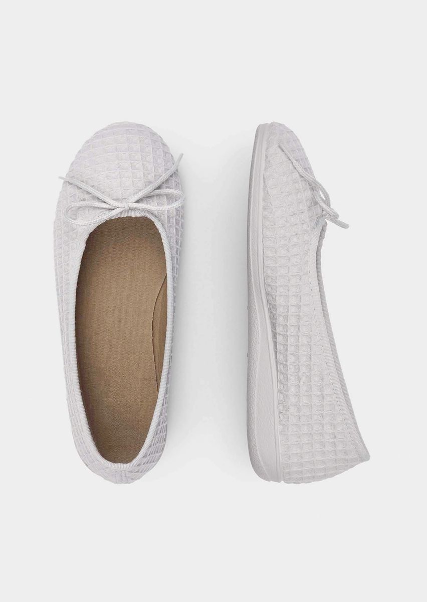 Waffelmuster Ballerina Hausschuhe