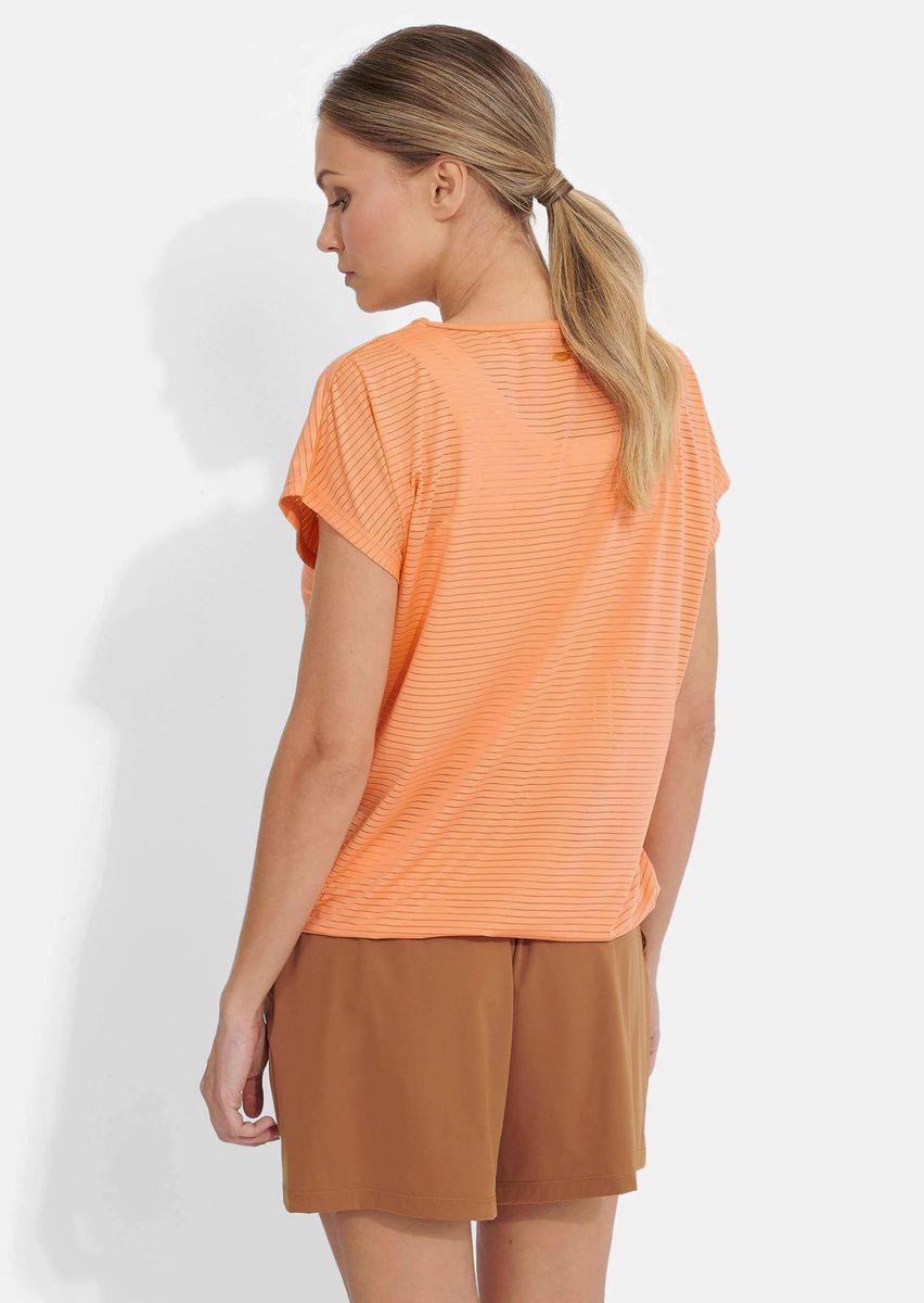 Kurzarmshirt mit feinem Streifenmuster