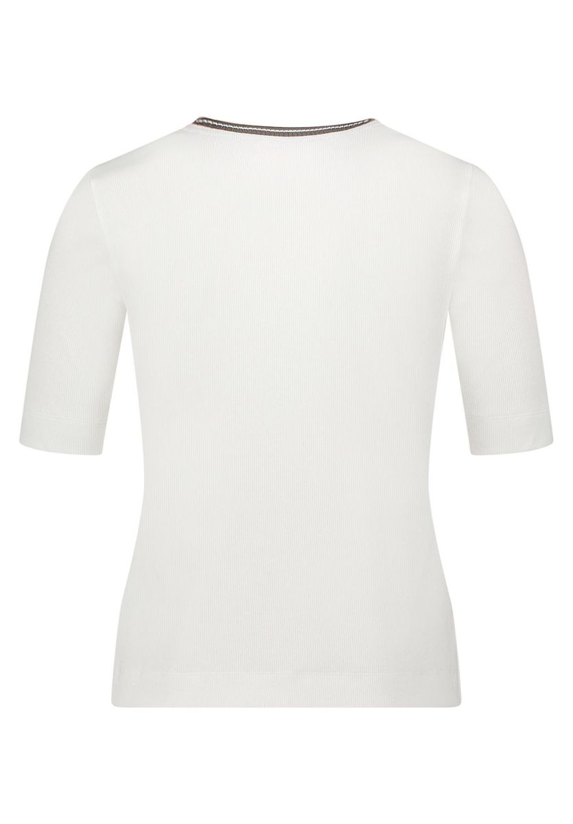 Grafik-Shirt mit Animal-Print Rippstruktur
