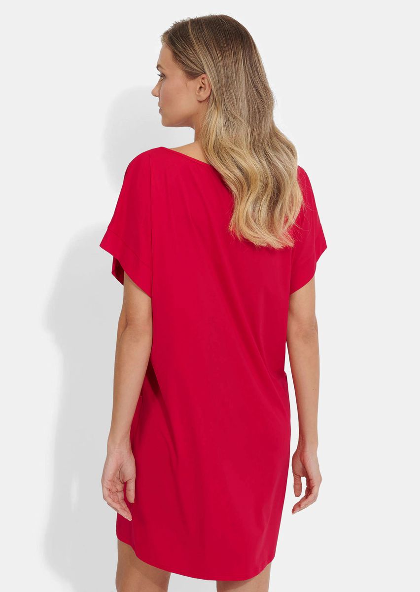 Locker geschnittenes Kurzarm-Strandkleid