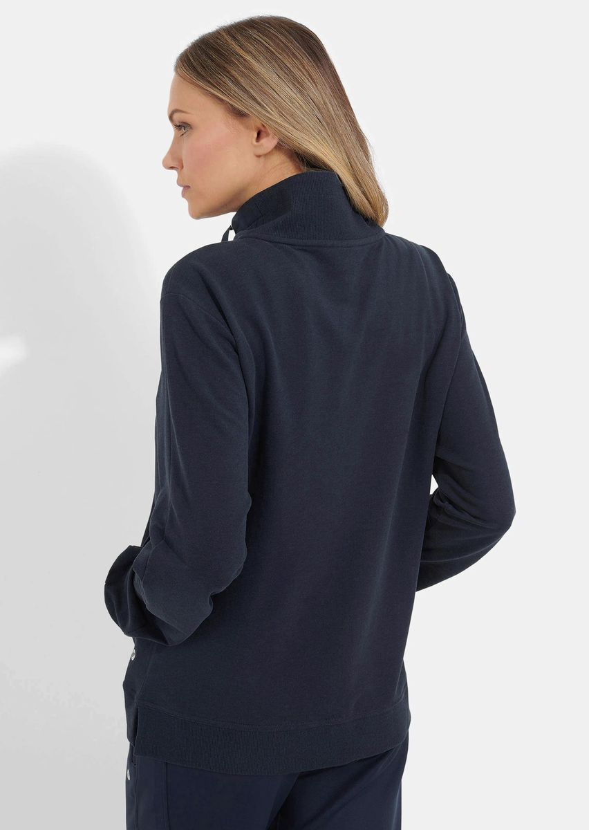 Jerseyjacke mit Stehkragen und Reißverschluss