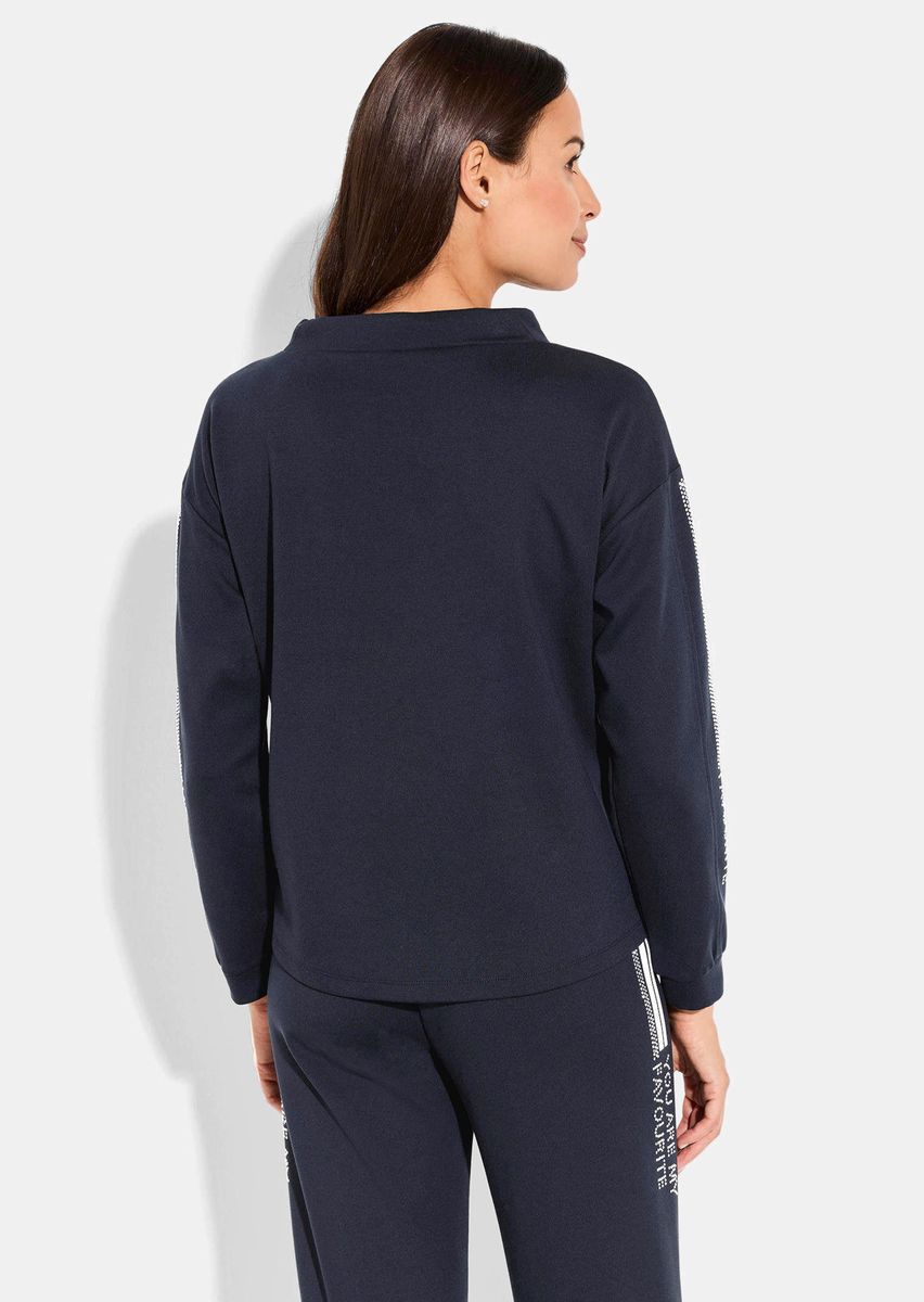 Elegantes Jersey-Top mit Stehkragen