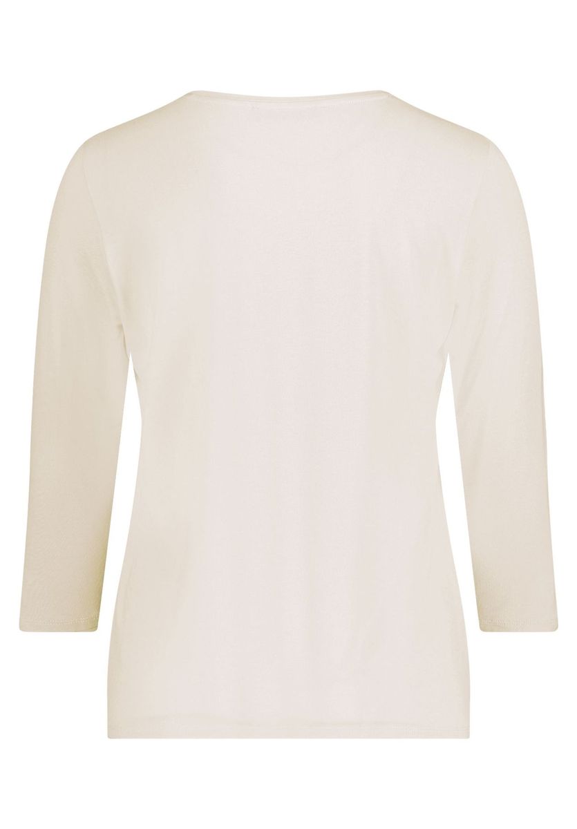 T-Shirt mit Metallic-Print und 3/4-Arm