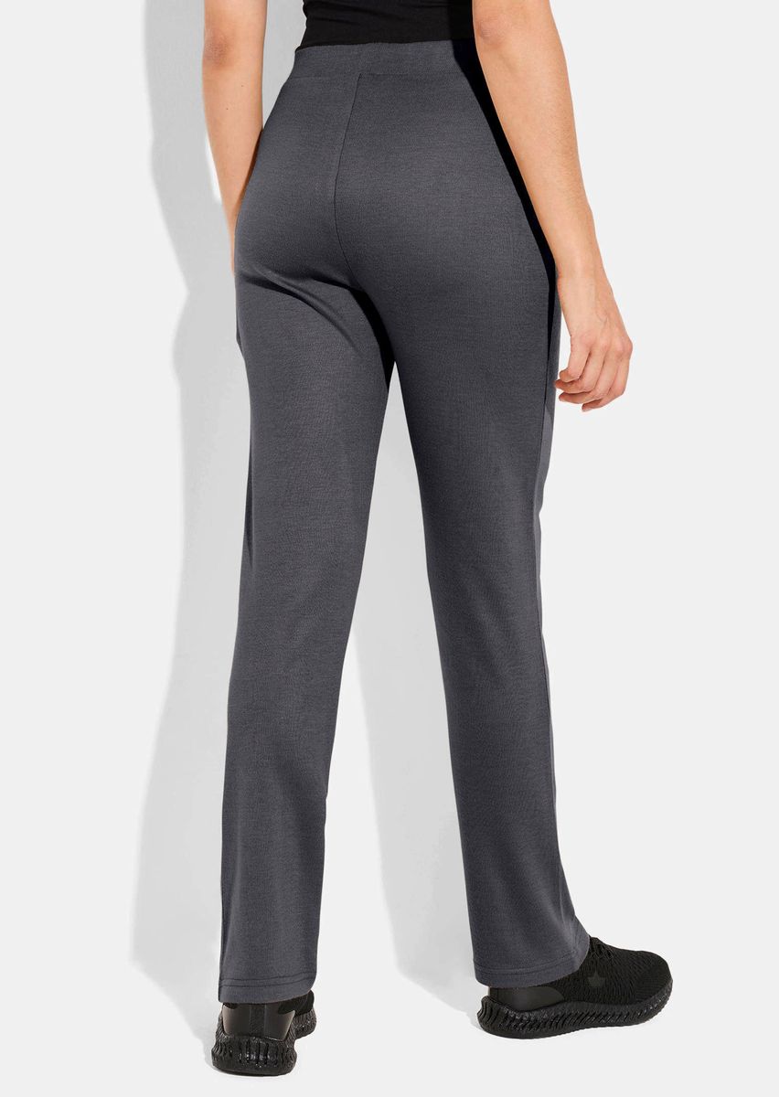 Gerade Jerseyhose in Strickoptik
