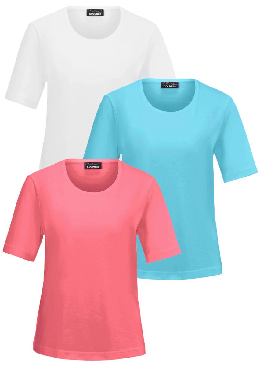 Baumwolljersey Rundhals T-Shirt Set