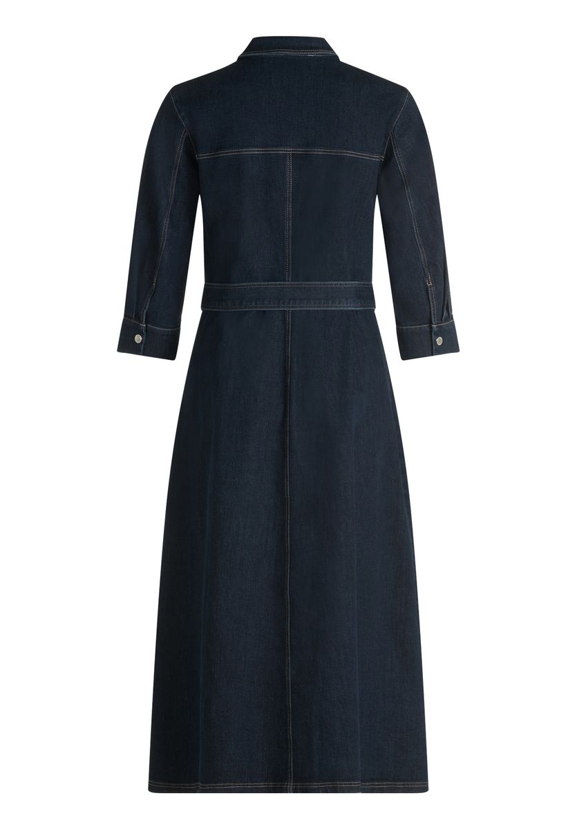Klassisches Denim-Midi-Hemdblusenkleid