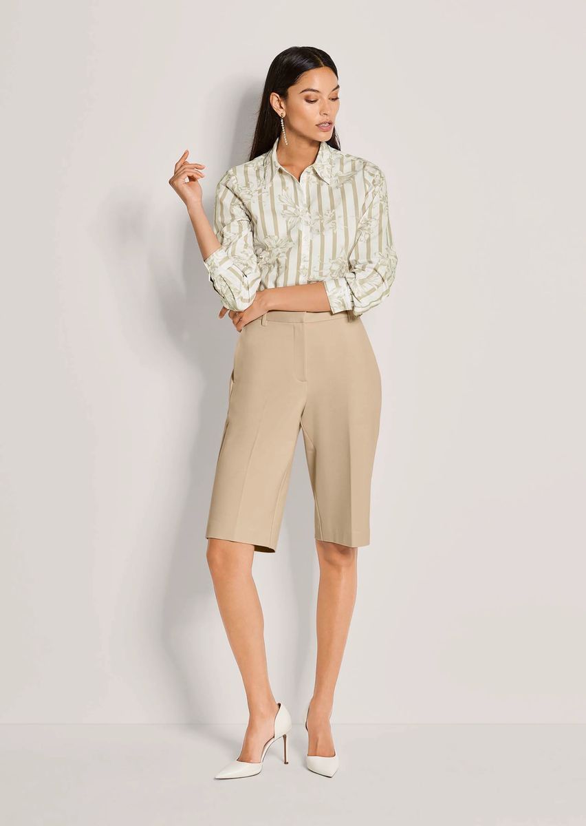 Elegante Jersey-Bermuda mit Stretch