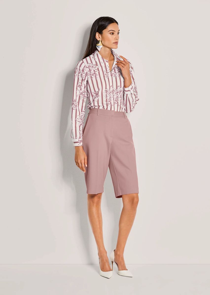 Elegante Jersey-Bermuda mit Bügelfalte